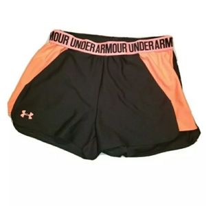 Hot Pink Womens Under Armour Athletic  Shorts Hot HEATGEAR sz M W/ POCKETS